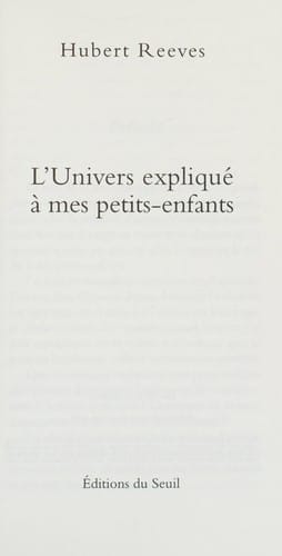 L'univers expliqué à mes petits-enfants