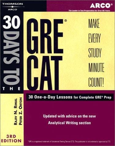 30 Daysto GRE CAT, 3rd ed