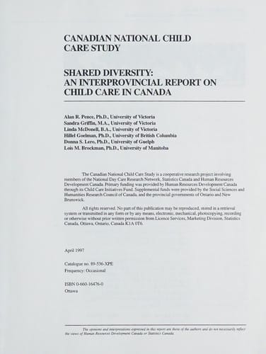 Canadian National Child Care Study