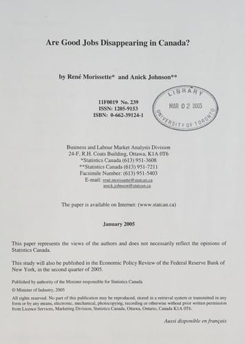 Are good jobs disappearing in Canada?