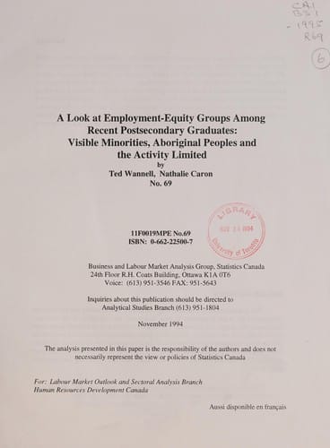 A look at employment-equity groups among recent postsecondary graduates