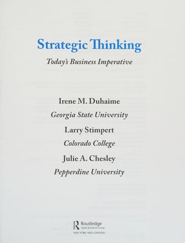 Strategic thinking