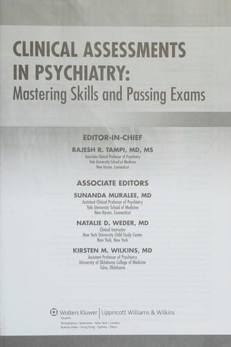 Clinical assessments in psychiatry
