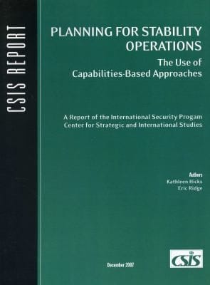 Planning for stability operations