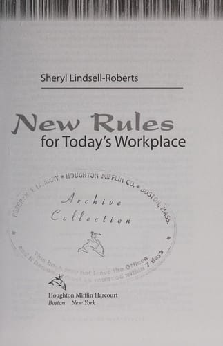 New rules for today's workplace