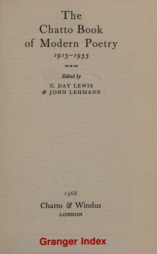 The Chatto book of modern poetry, 1915-1955