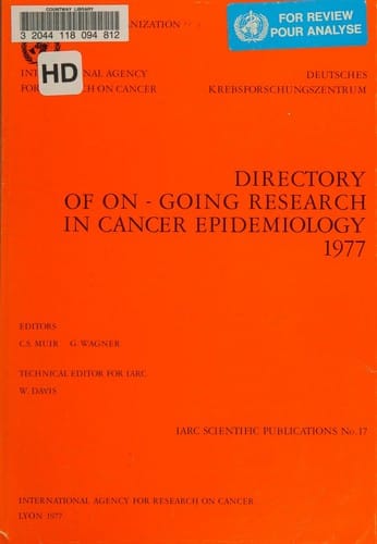 Directory of on-going research in cancer epidemiology