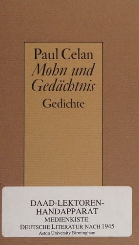 Mohn und Gedächtnis