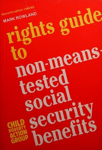 Rights guide to non-means-tested social security benefits