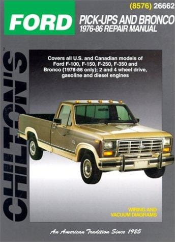 Chilton's Ford pick-ups and Bronco 1976-86 repair manual.