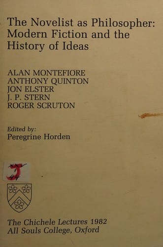 The Novelist as philosopher