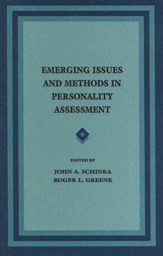 Emerging issues and methods in personality assessment