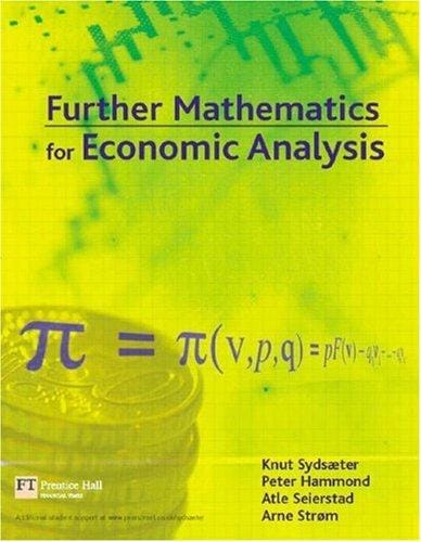 Further mathematics for economic analysis