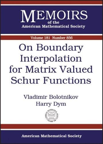 On boundary interpolation for matrix valued Schur functions