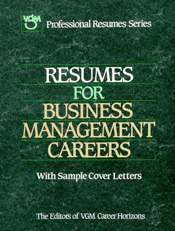 Resumes for business management careers