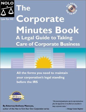 The corporate minutes book