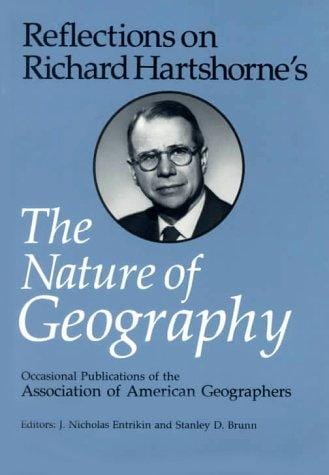 Reflections on Richard Hartshorne's The nature of geography