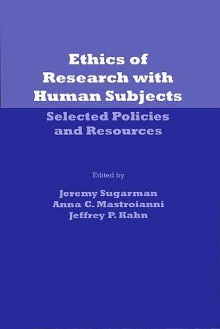 Ethics of research with human subjects