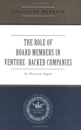 The role of board members in venture-backed companies
