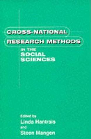 Cross-national research methods in the social sciences