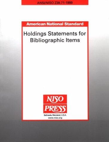Holdings statements for bibliographic items