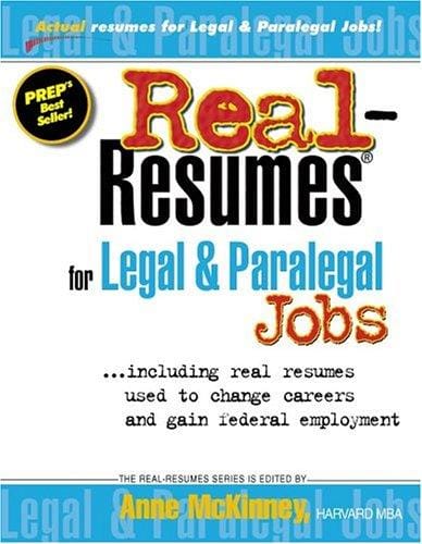 Real-resumes for legal & paralegal jobs