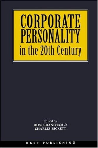 Corporate personality in the 20th century