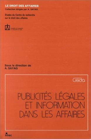 Publicités légales et information dans les affaires