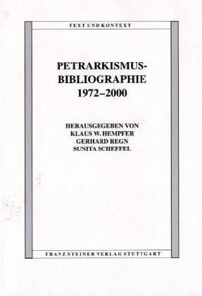 Petrarkismus-Bibliographie: 1972 - 2000