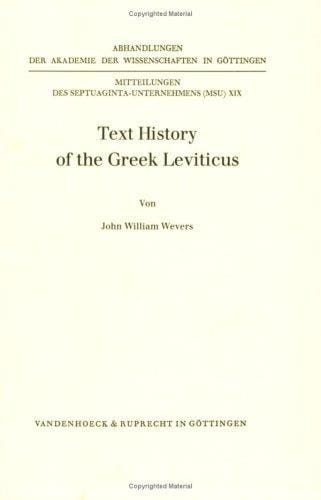 Text history of the Greek Leviticus