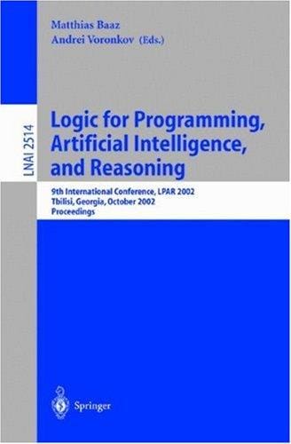 Logic for programming, artificial intelligence, and reasoning