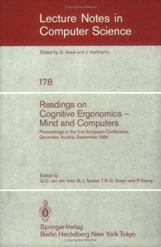 Readings on Cognitive Ergonomics - Mind and Computers