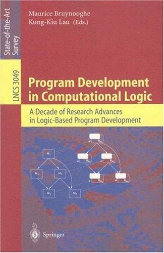 Program development in computational logic