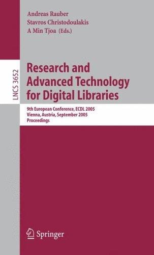 Research and advanced technology for digital libraries