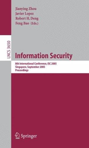 Information Security (vol. # 3650)