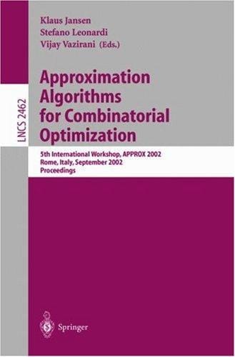 Approximation algorithms for combinatorial optimization