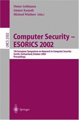 Computer security--ESORICS 2002