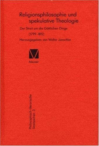 Religionsphilosophie und spekulative Theologie