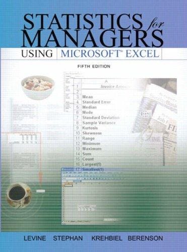 Statistics for managers using Microsoft Excel