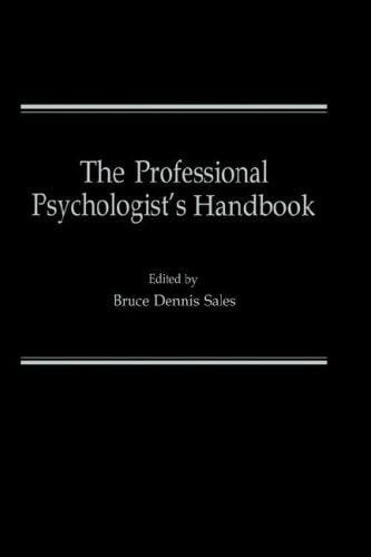 The Professional psychologist's handbook