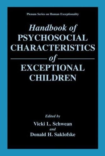 Handbook of psychosocial characteristics of exceptional children