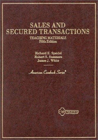 Sales and secured transactions