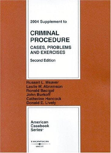 2004 Supplement to Criminal Procedure