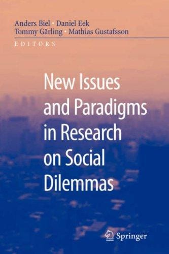 New issues and paradigms in research on social dilemnas
