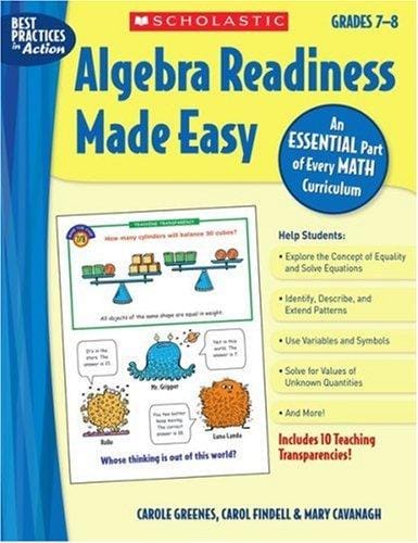 Algebra Readiness Made Easy: Grades 7-8