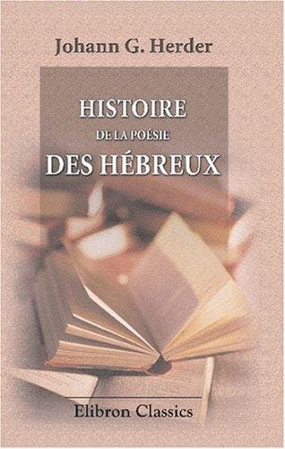 Histoire de la poésie des Hébreux