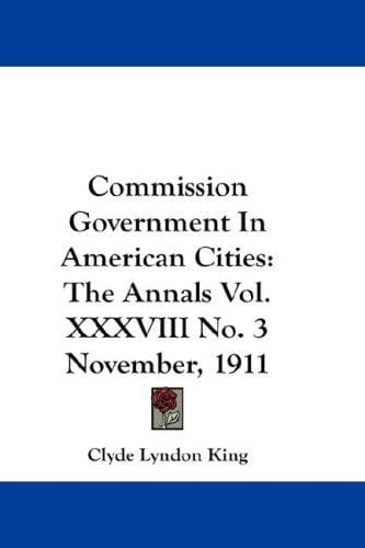 Commission Government In American Cities