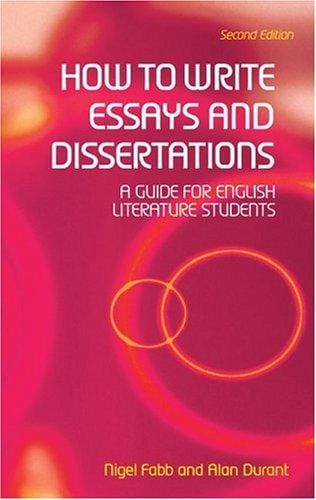 How to write essays and dissertations