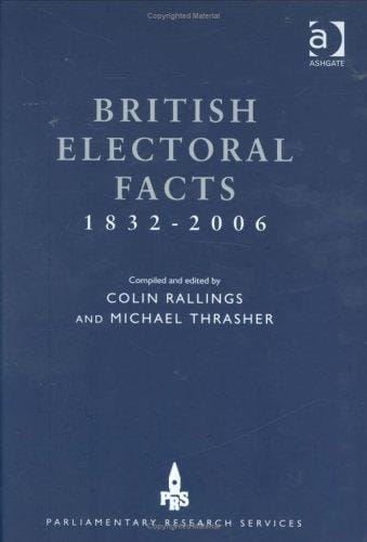 BRITISH ELECTORAL FACTS, 1832-2006; ED. BY COLIN RALLINGS