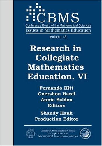 Research in collegiate mathematics education VI
